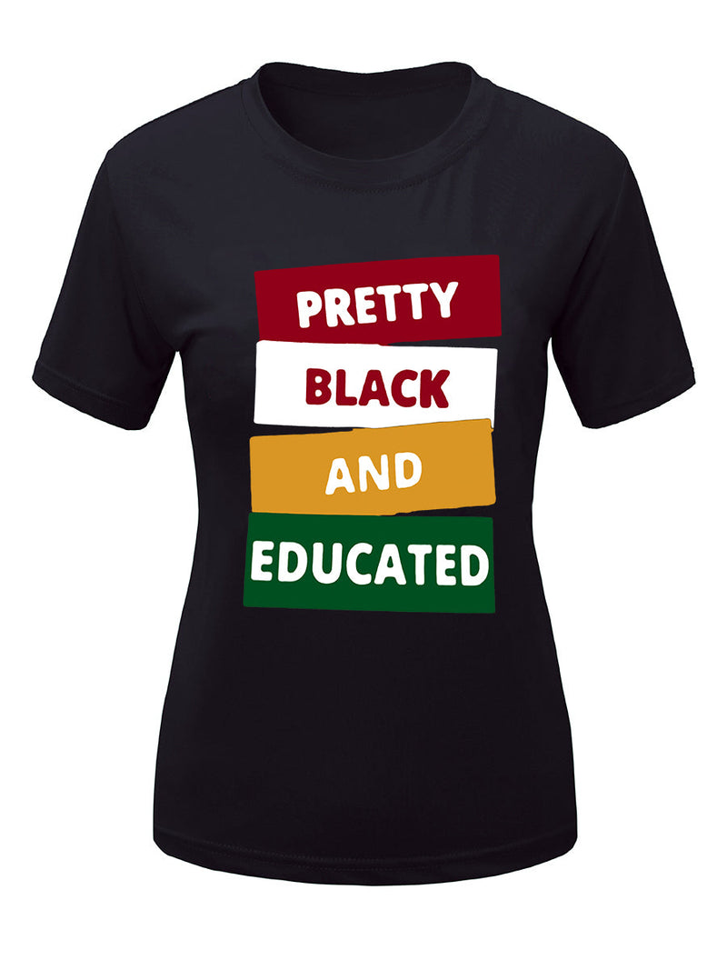 Lemon Melanin Made Letter Print T-shirt Ar500