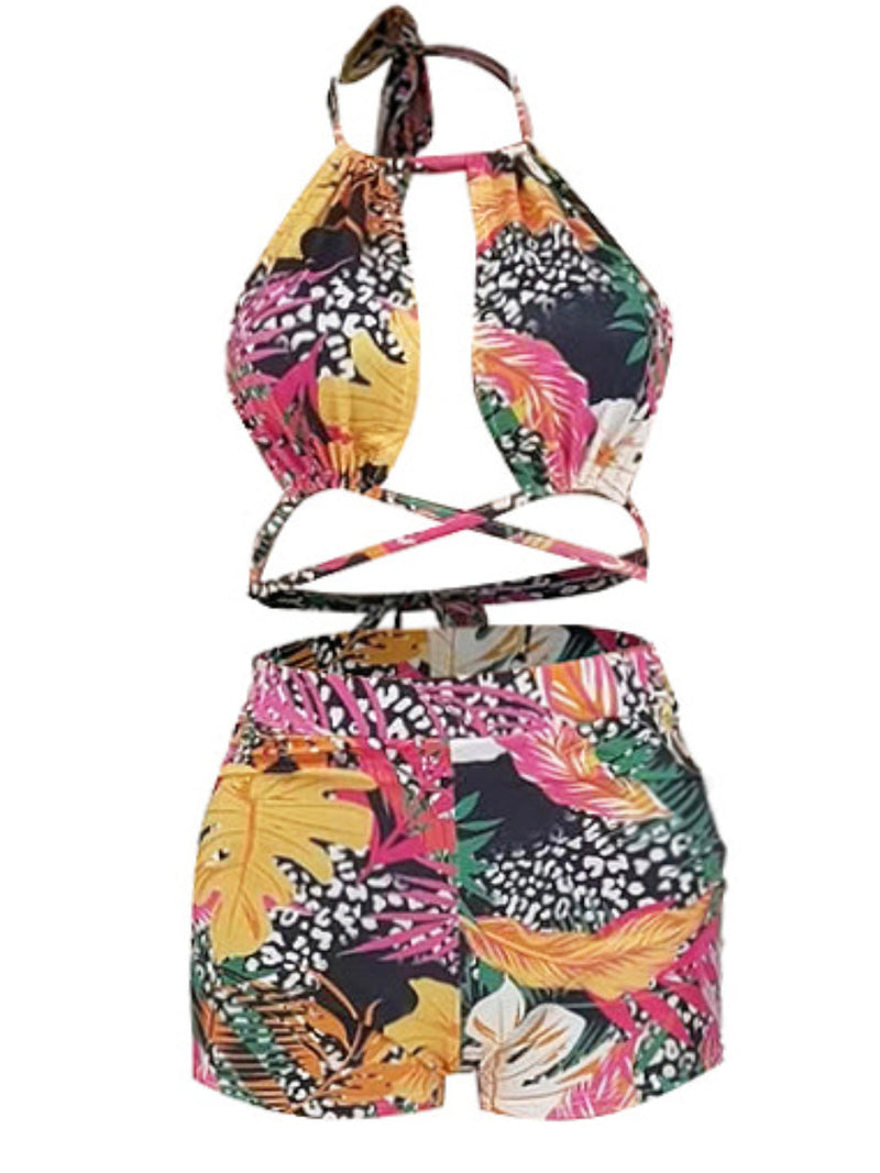 Print Bandage Design Shorts Set Ar5086