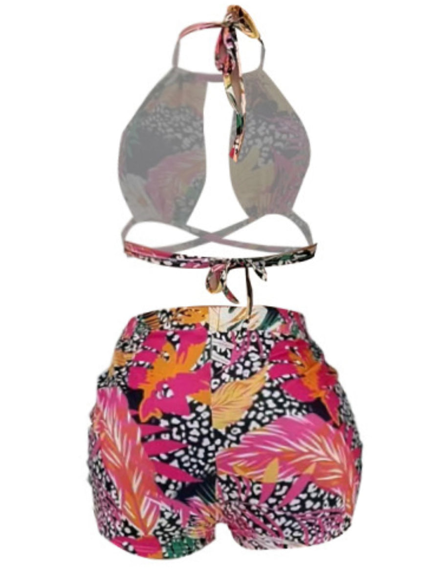 Print Bandage Design Shorts Set Ar5086