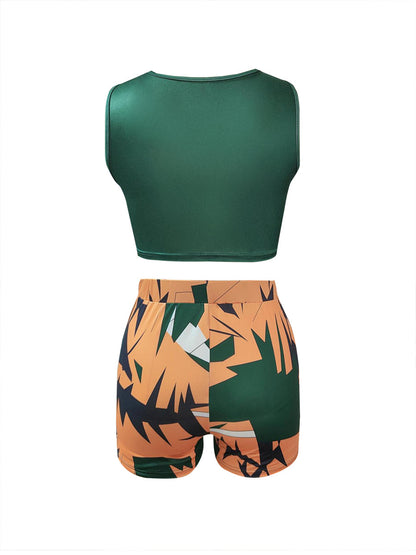 Cami Mixed Print Shorts Set Ar5066
