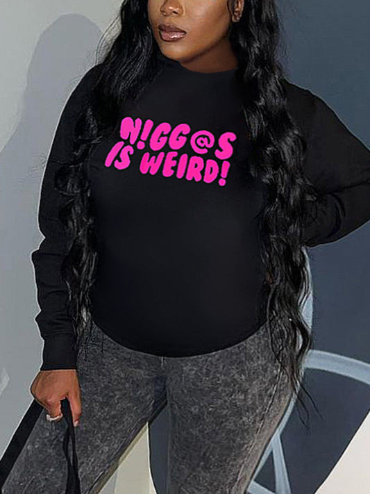 Dropped Shoulder Letter Print Sweatshirt Ar3078