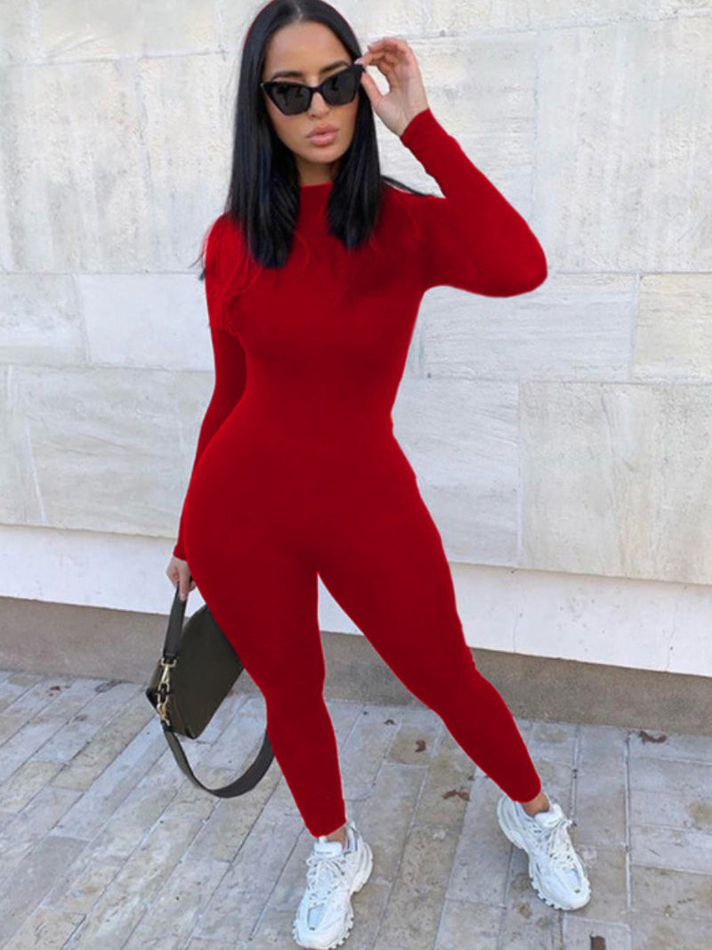 Cartoon Letter Print Skinny Jumpsuit Ac2036