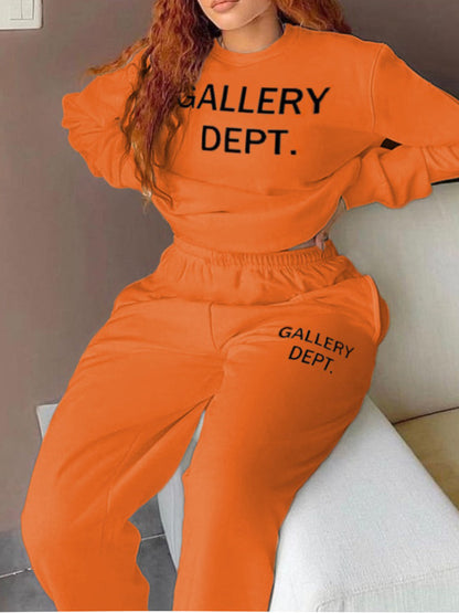 Letter Print Pocket Design Pants Set At9064