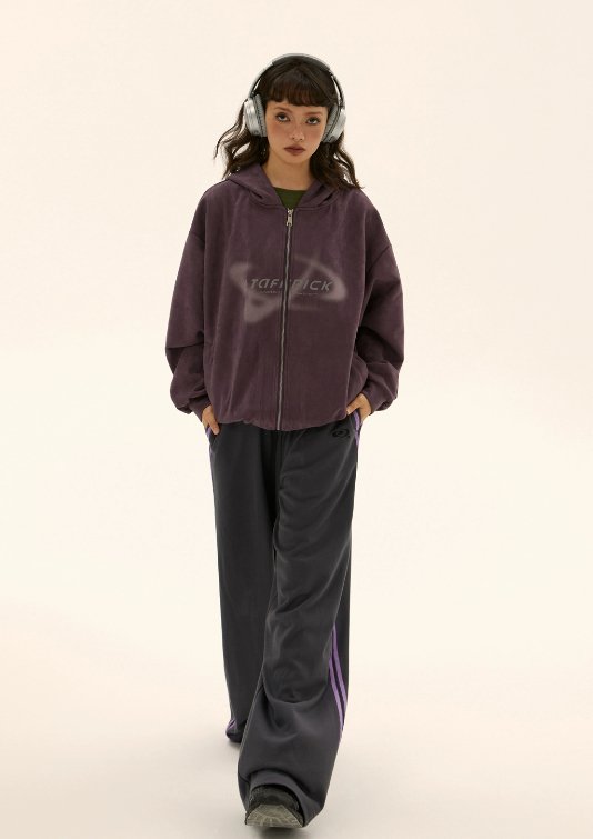 Two-stripes Wide-leg Track Pants