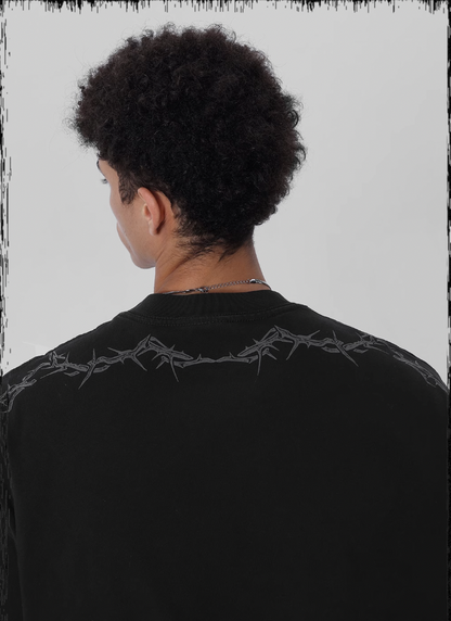 Logo Print Washed Long Sleeve T-shirt