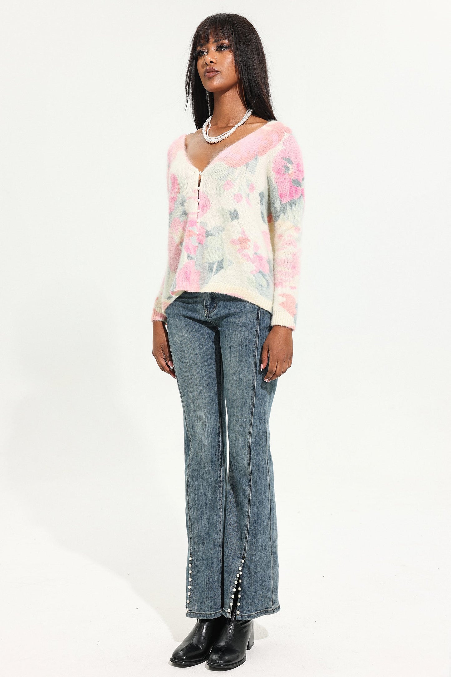 Knit V-neck Cardigan