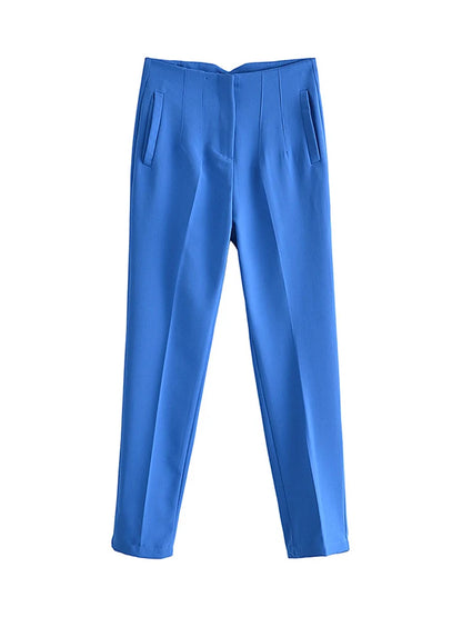 Classic ’s Pencil Pants Spring Basic High Waist Straight Pant Female Slim Ankle Length Trouser Pantalones