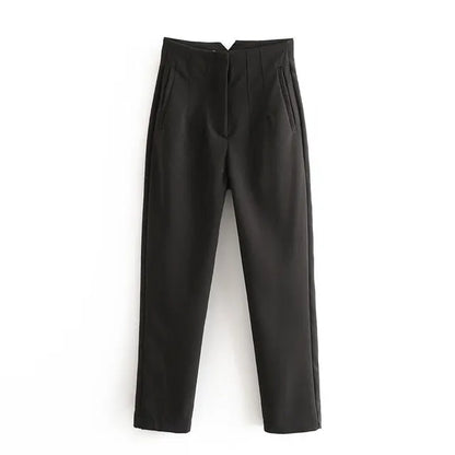 Classic ’s Pencil Pants Spring Basic High Waist Straight Pant Female Slim Ankle Length Trouser Pantalones