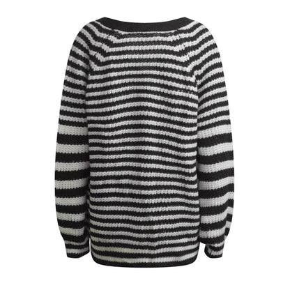 Knitted Long Sleeve Cardigan Christmas Sweater - Autumn Winter Warm