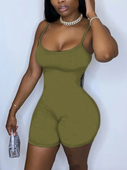 Basics Adjustable Strap Skinny Romper Ar5018