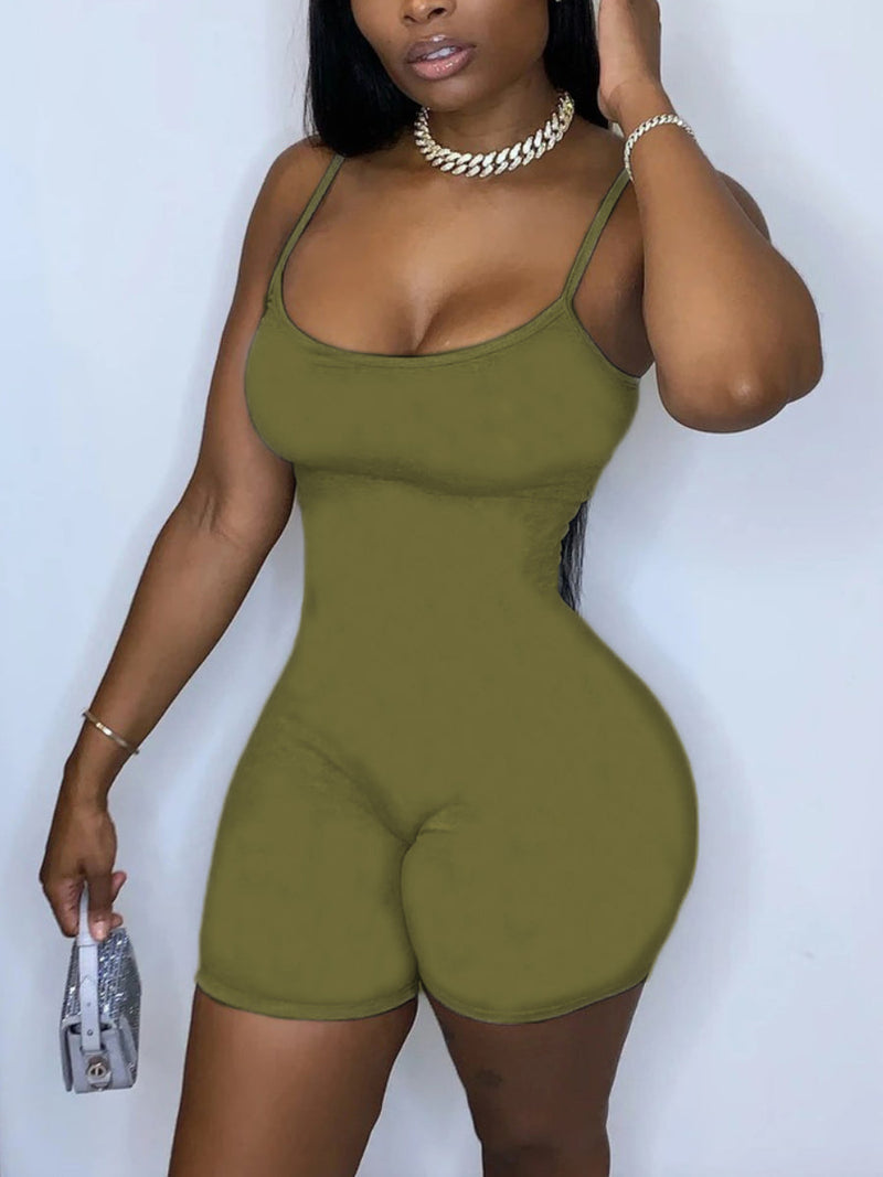 Basics Adjustable Strap Skinny Romper Ar5018