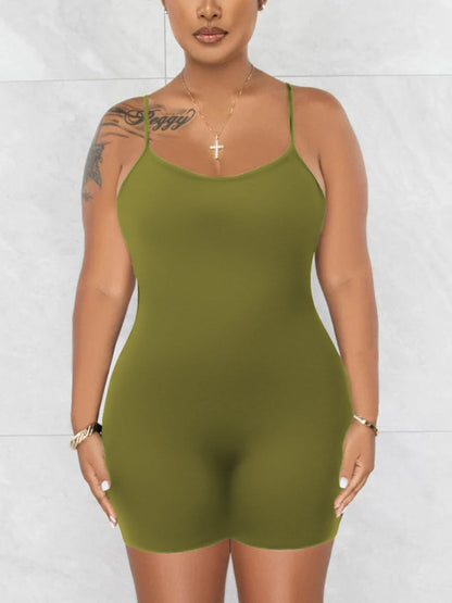 Basics Adjustable Strap Skinny Romper Ar5018