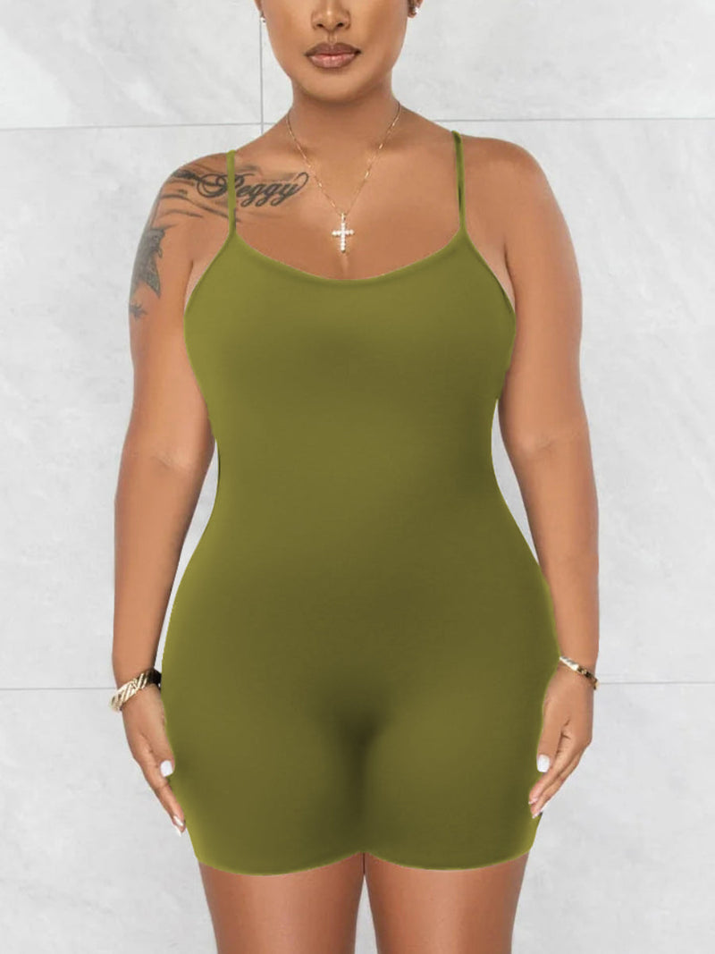 Basics Adjustable Strap Skinny Romper Ar5018