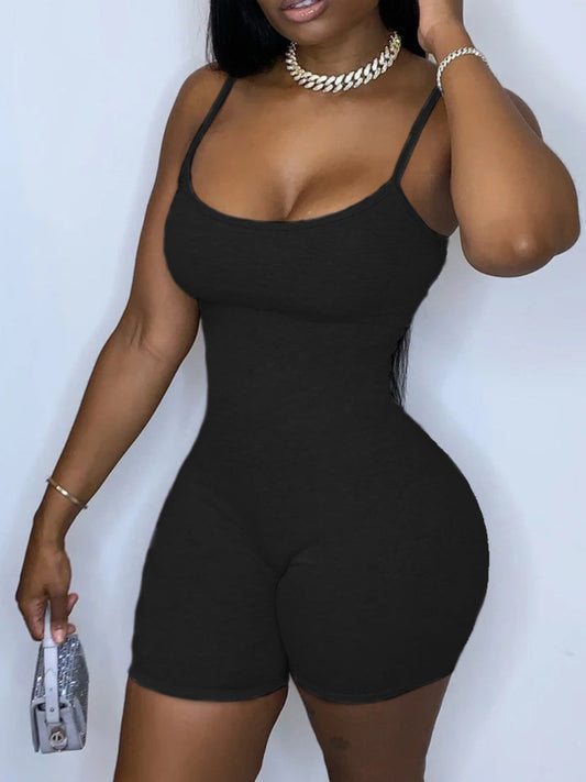 Basics Adjustable Strap Skinny Romper Ar5018