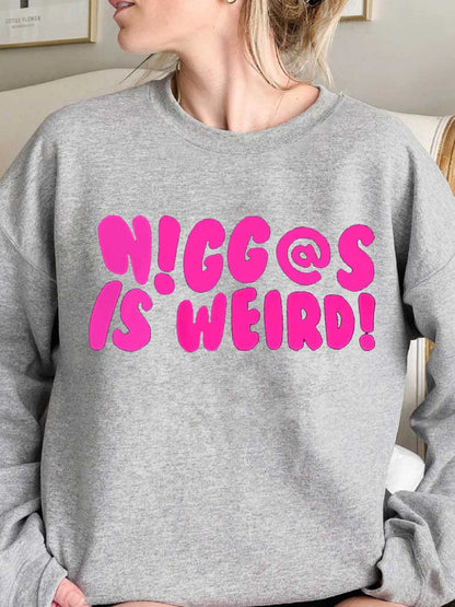 Dropped Shoulder Letter Print Sweatshirt Ar3078