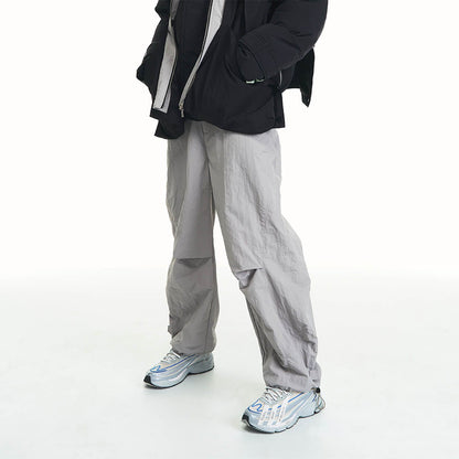 Pleated Spliced Track Pants