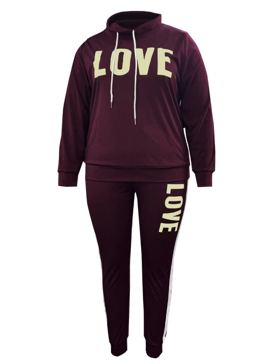 Letter Print Pants Set Bo2136