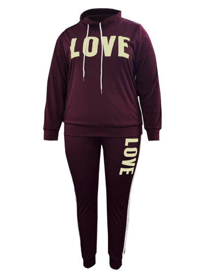 Letter Print Pants Set Bo2136