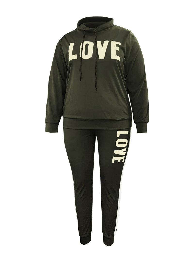 Letter Print Pants Set Bo2136