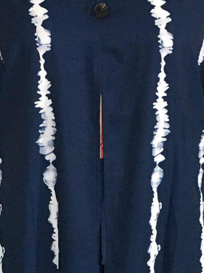 V Neck Tie Dye Button Design Drawstring Pants Set At9060