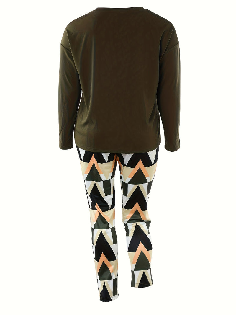 Imitation Denim Patchwork Pocket Design Pants Set Bo216