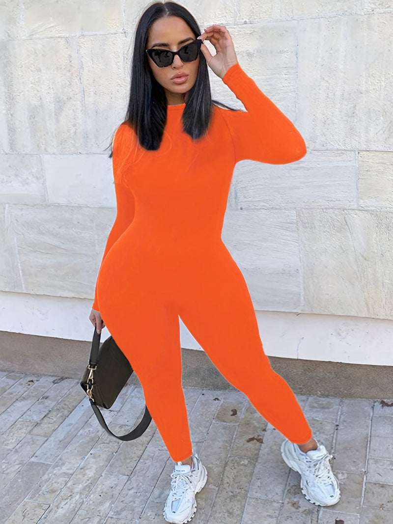 Cartoon Letter Print Skinny Jumpsuit Ac2036