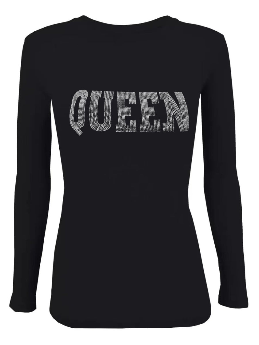 Queen Letter Decor T-shirt Bo304