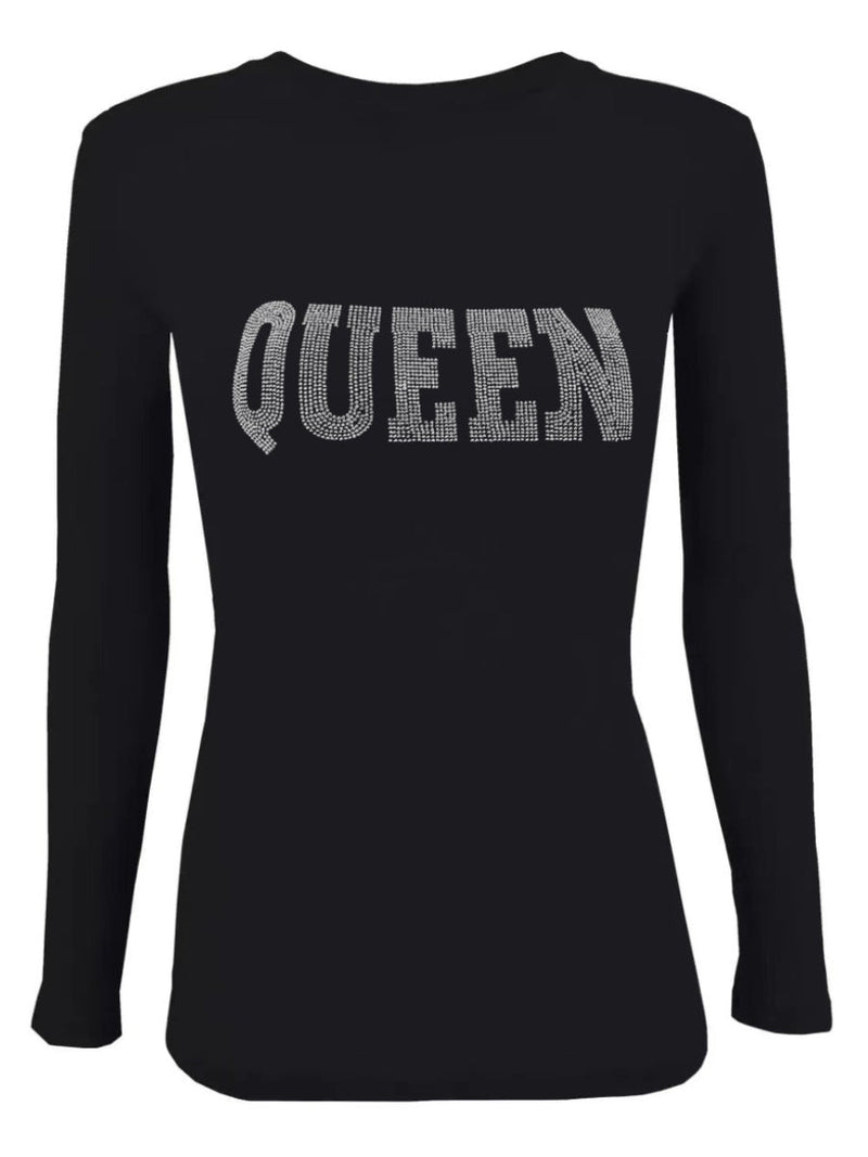 Queen Letter Decor T-shirt Bo304