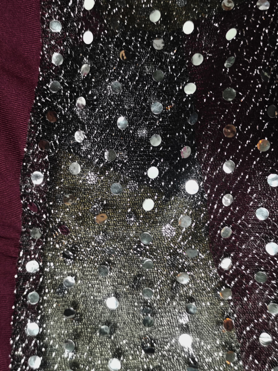 Crop Top Sequined Pants Set Bo2156