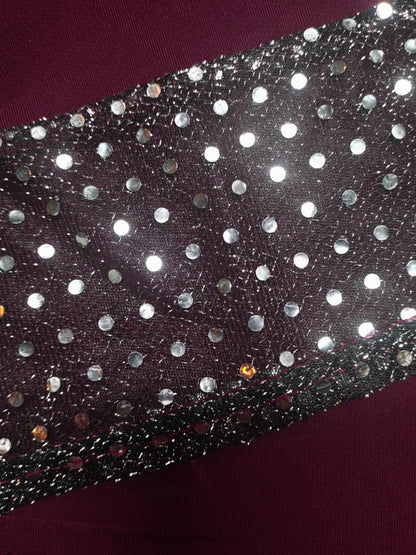 Crop Top Sequined Pants Set Bo2156