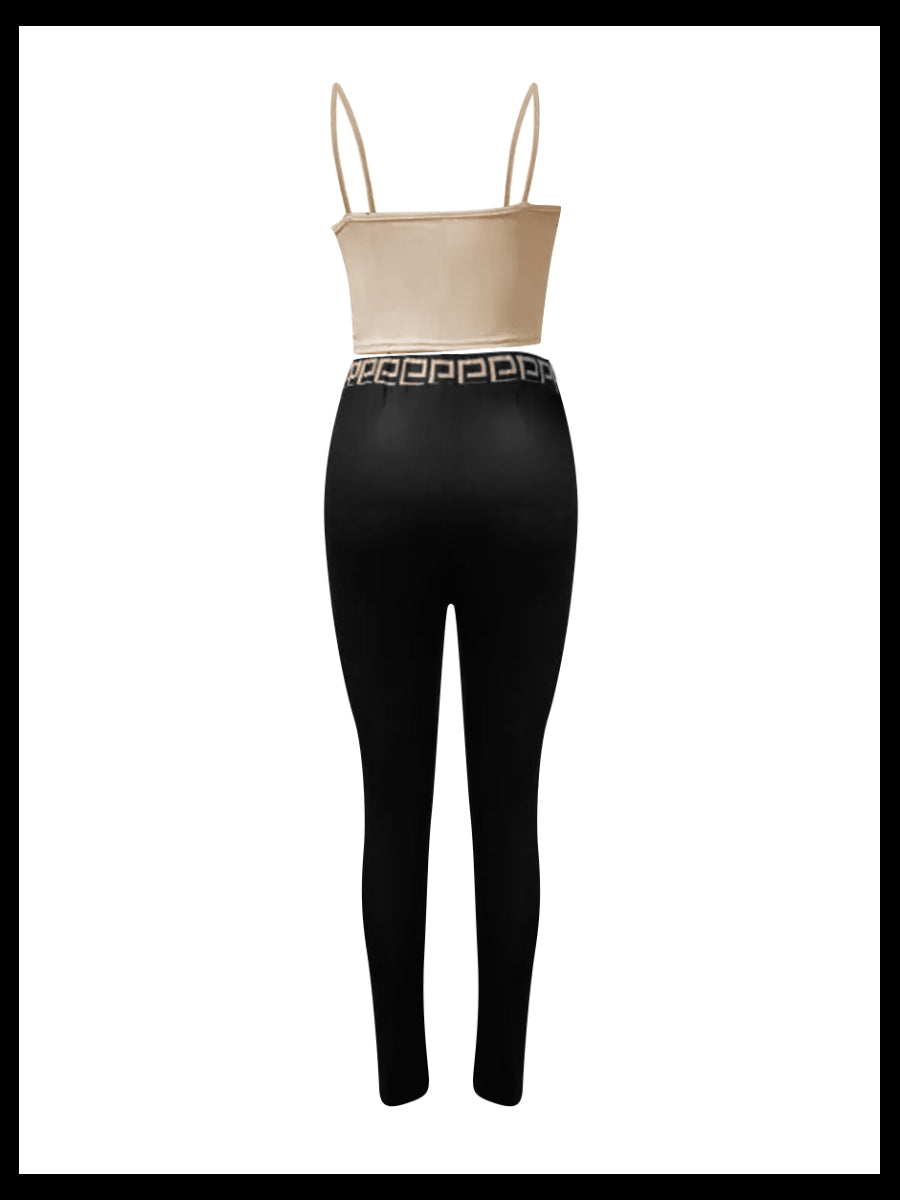 Cami Leopard Print Drawstring Three Piece Pants Set Bo3024
