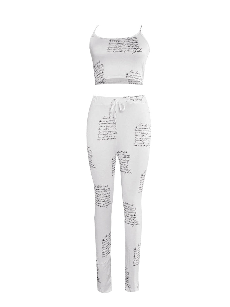 Cami Mixed Print Drawstring Three Piece Pants Set Bo50103