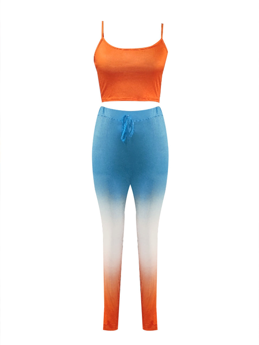 Cami Geometric Print Drawstring Three Piece Pants Set Bo5084