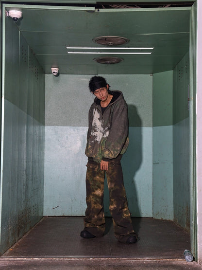 Tie Dye Cargo Flare Pants