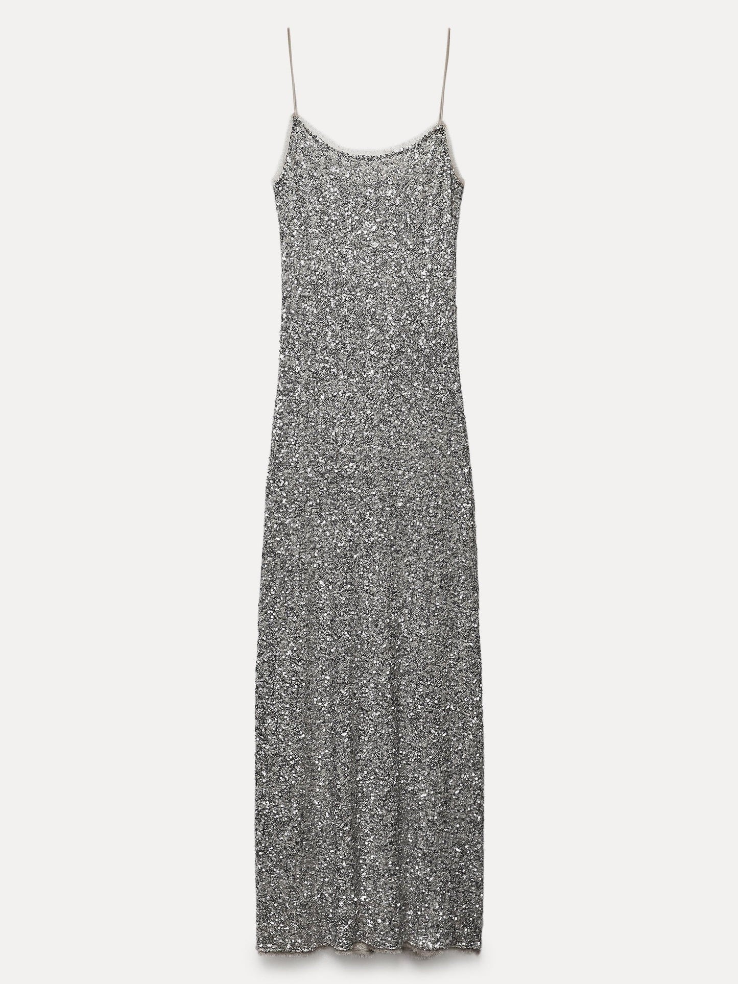 Sequin Slip Round Neck Dress