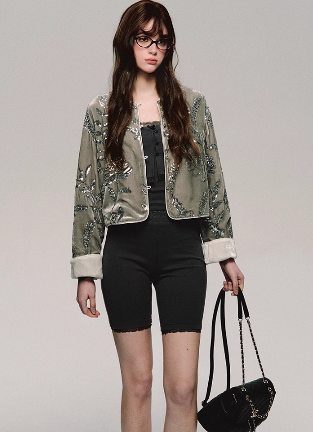 Lace Trim Biker Camisole/cardigan/short/culottes