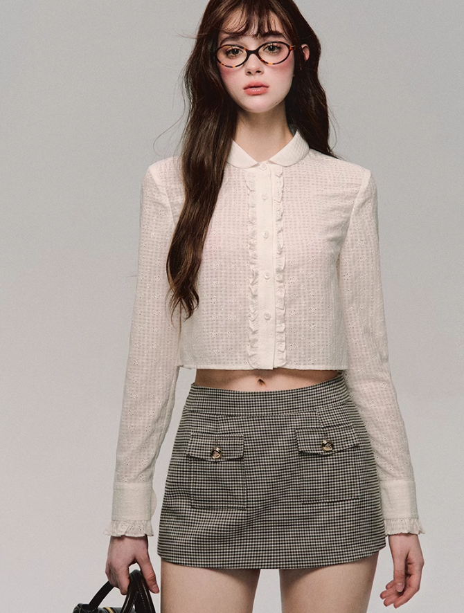 Retro Houndstooth Jacket/skirt