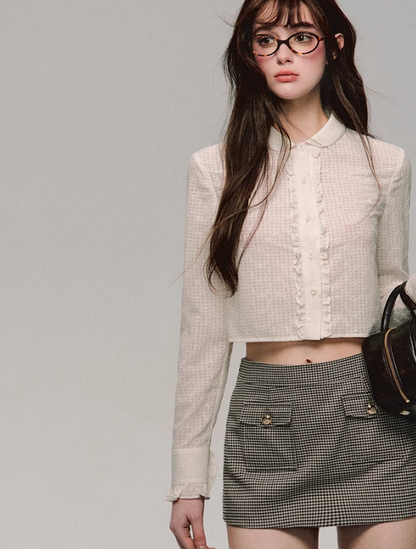 Retro Houndstooth Jacket/skirt