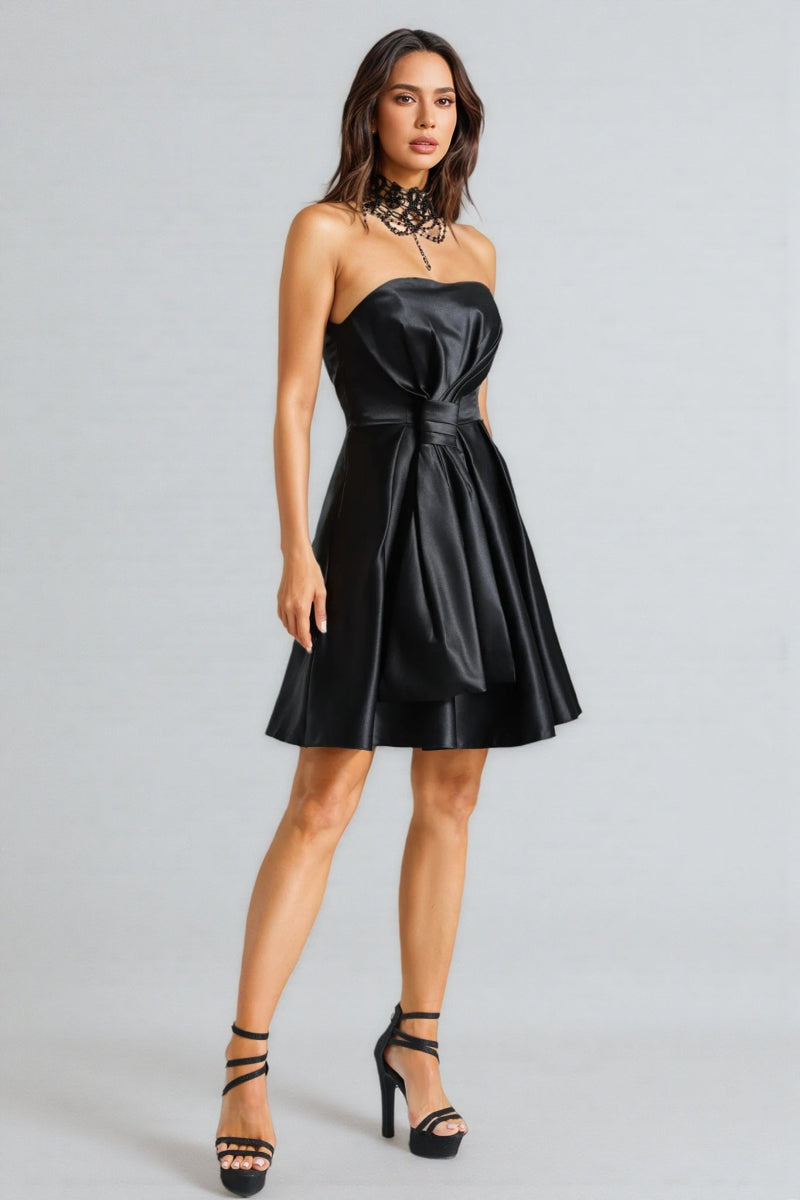 Nirina Deborah Satin Strappy Mini Dress
