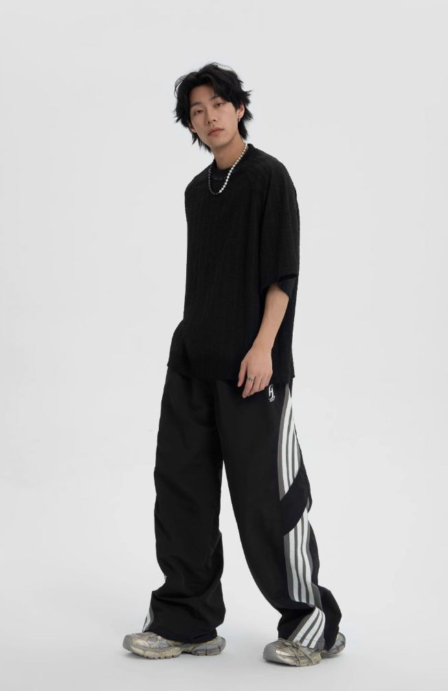 Striped Paratrooper Sports Rushing Pants