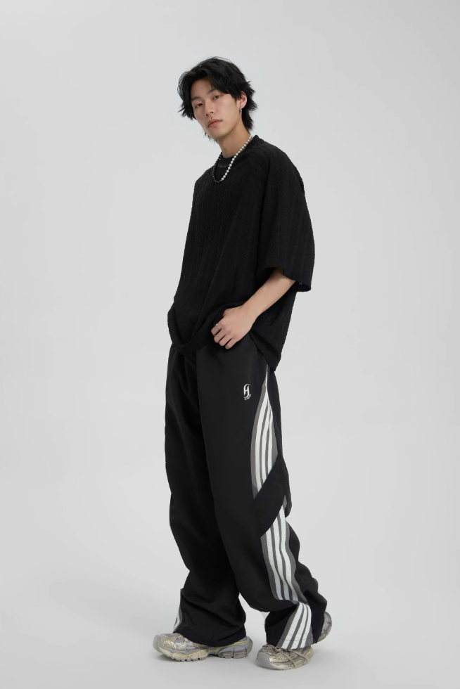 Striped Paratrooper Sports Rushing Pants