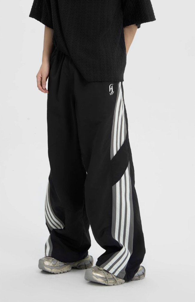 Striped Paratrooper Sports Rushing Pants