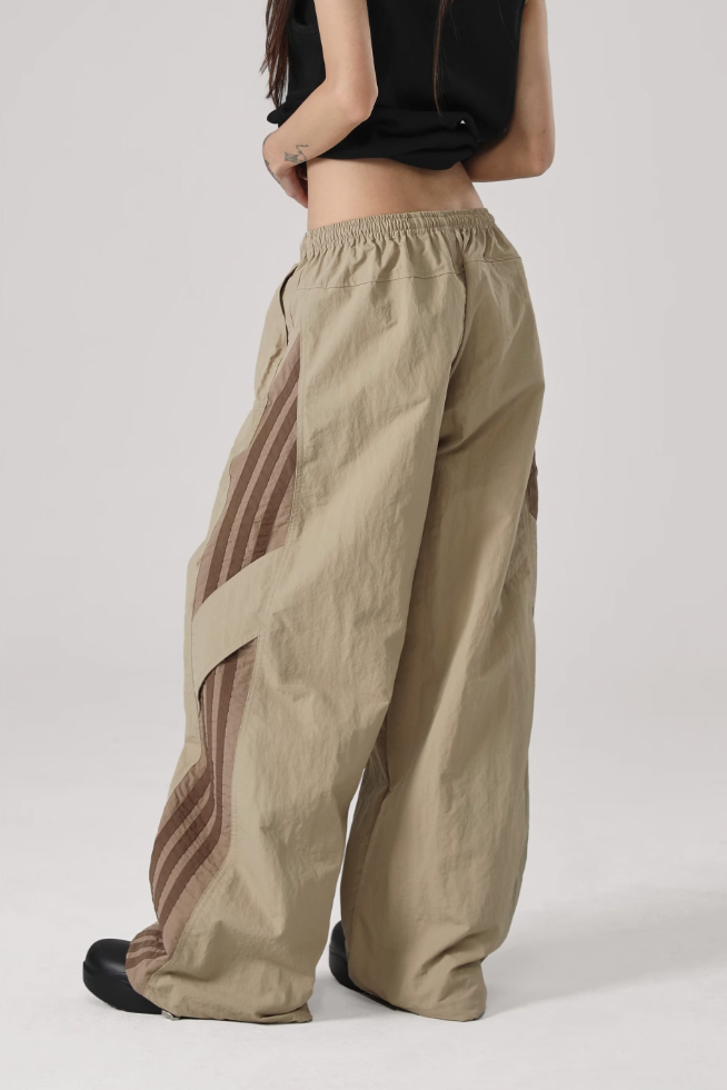 Striped Paratrooper Sports Rushing Pants