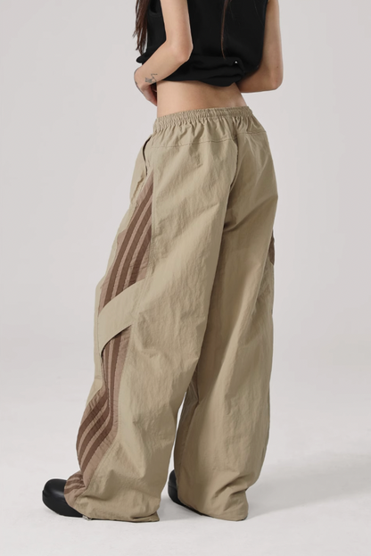 Striped Paratrooper Sports Rushing Pants