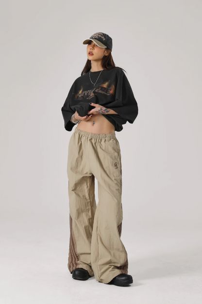 Striped Paratrooper Sports Rushing Pants