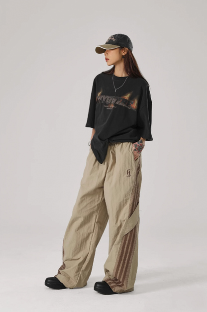 Striped Paratrooper Sports Rushing Pants
