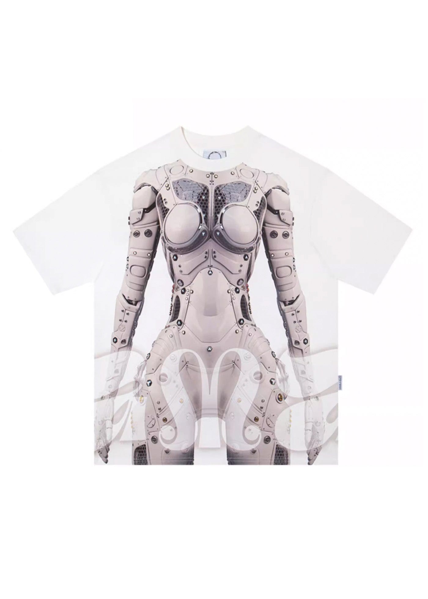 Cyborg Print Oversized T-shirt