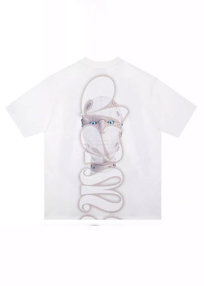 Cyborg Print Oversized T-shirt