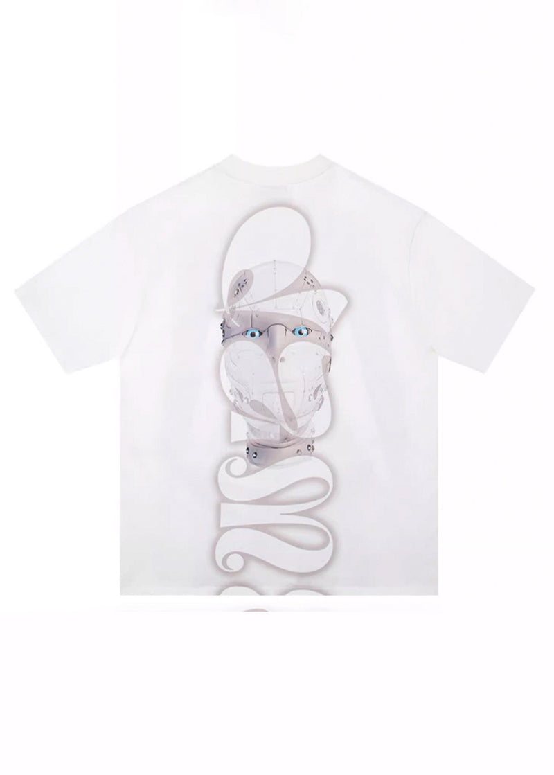 Cyborg Print Oversized T-shirt