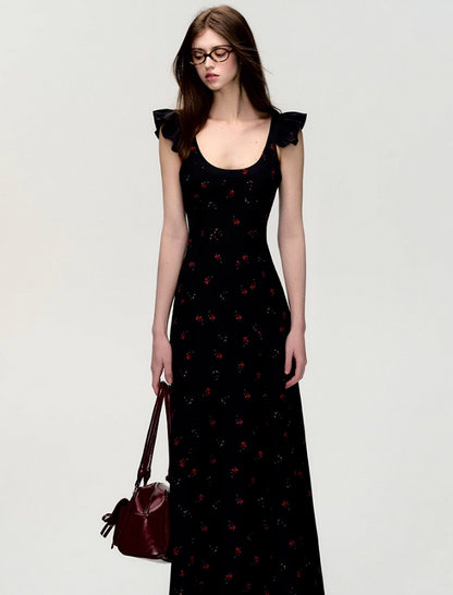 Ruffle Strap Maxi Dress